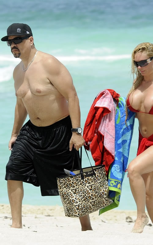 Ice T Man Boobs Beach