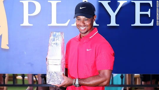 Tiger with Players Trophy